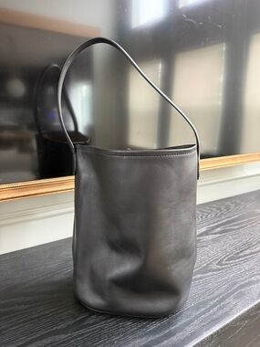 Jcrew Black Leather Berkeley Bucket Bag